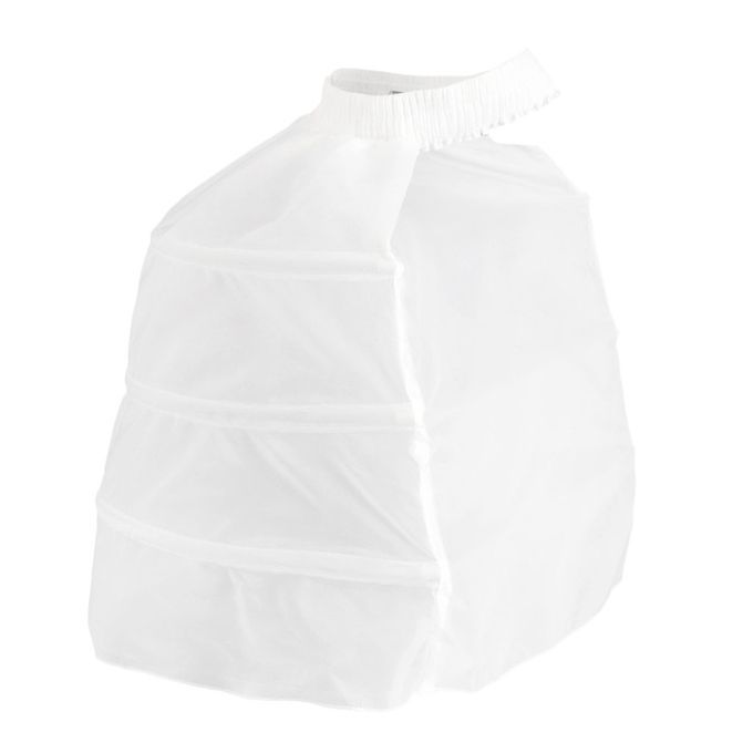 Women's Victorian Dress Crinoline Hoop Bustle Cage Pannier White