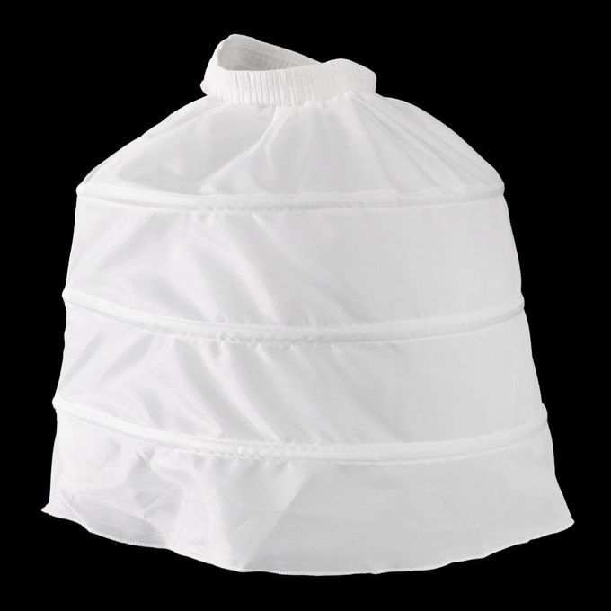 Women's Victorian Dress Crinoline Hoop Bustle Cage Pannier White