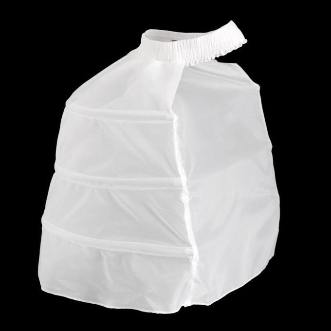 Women's Victorian Dress Crinoline Hoop Bustle Cage Pannier White