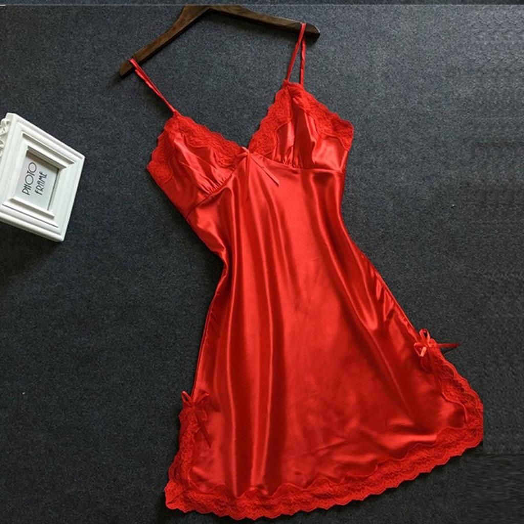 Women's Nightdress Summer Sexy Negligee Night Dress Short Skirt M