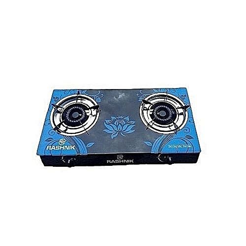 Glass Top Gas Cooker With Double Burner