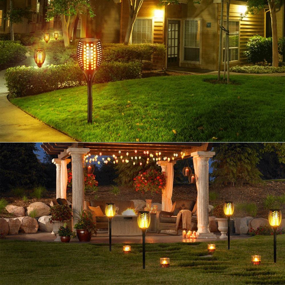 Waterproof LED Solar Flame Light Garden Decoration Solar