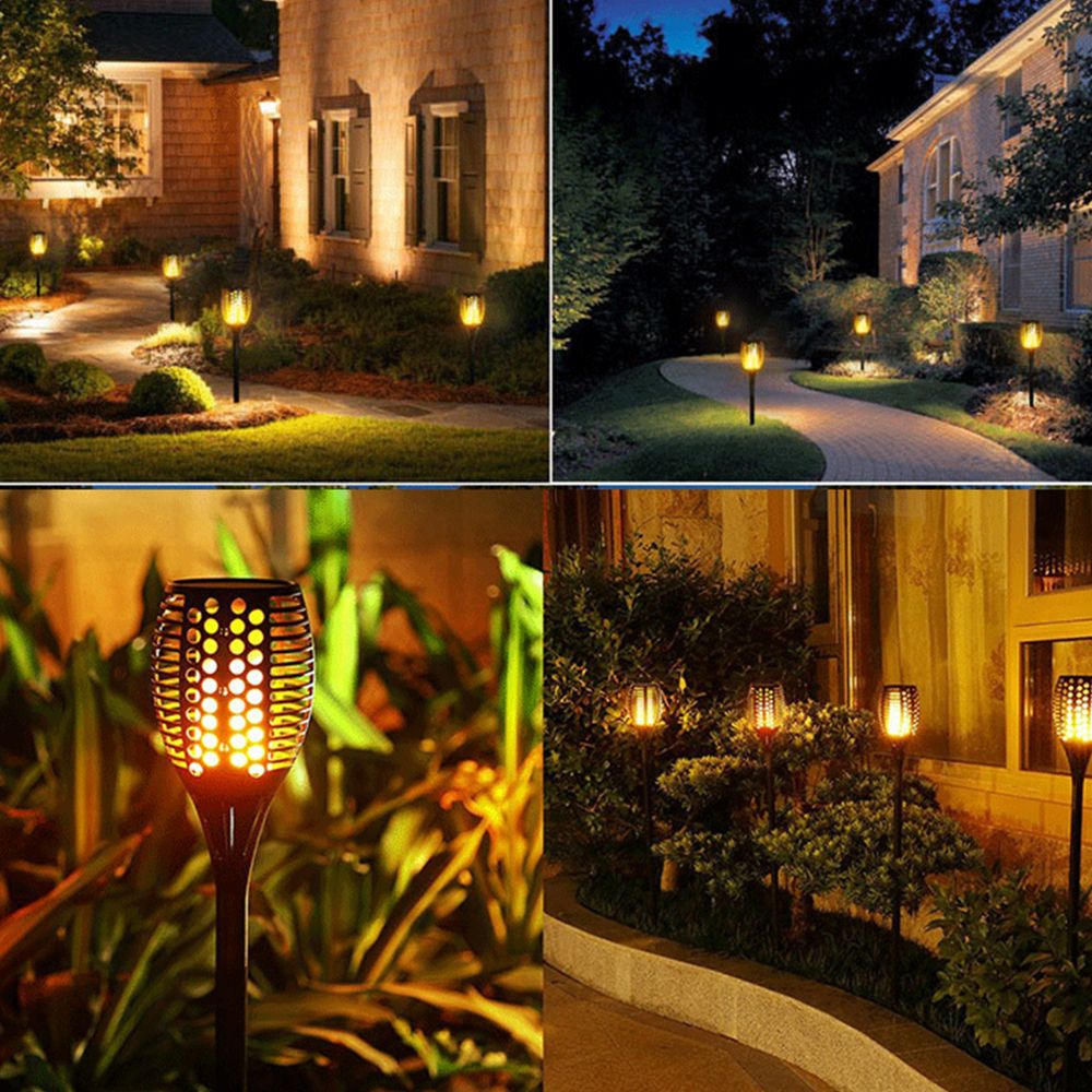 Waterproof LED Solar Flame Light Garden Decoration Solar