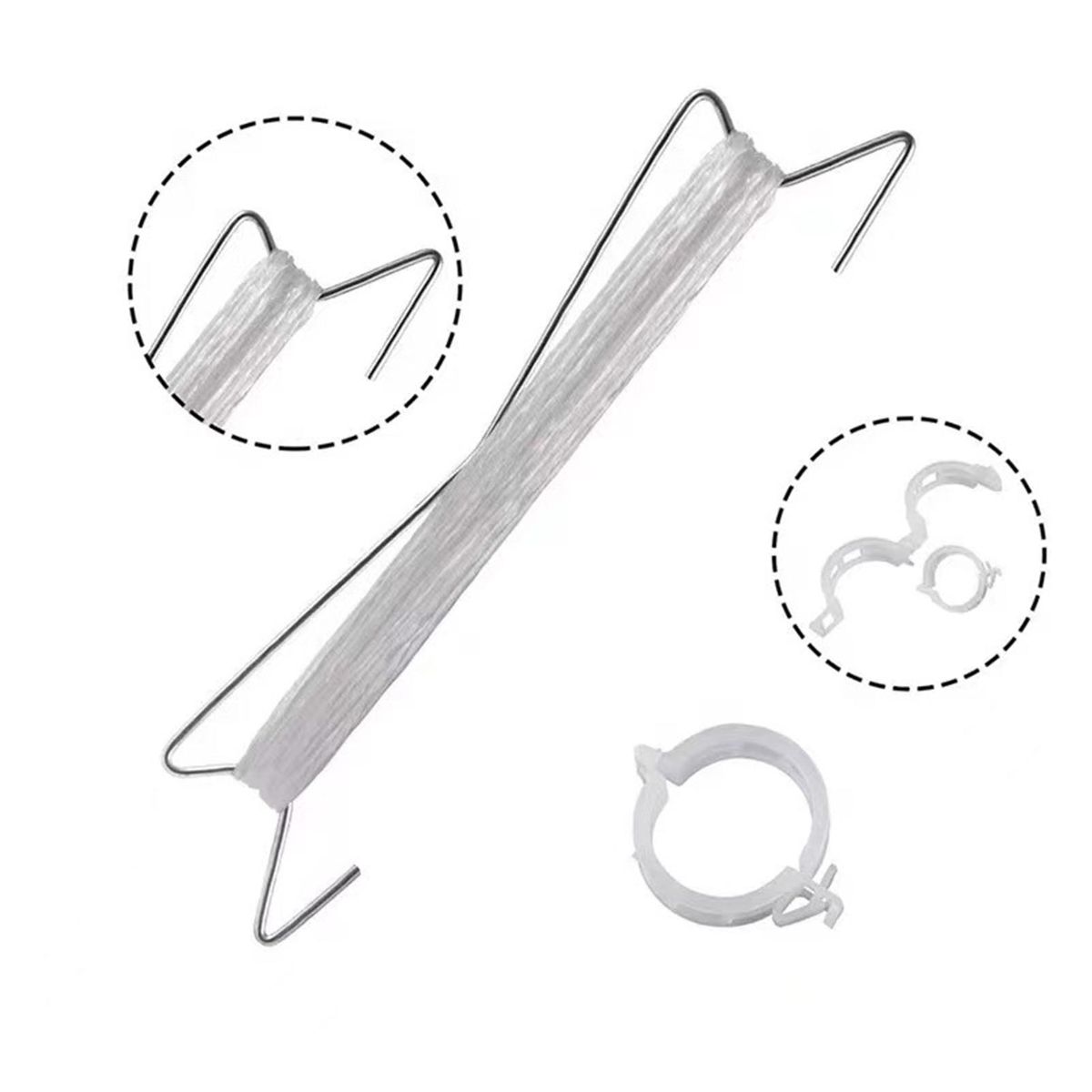 10Pcs Plant Hanging Hook Greenhouse Flower Vine Support Hook White
