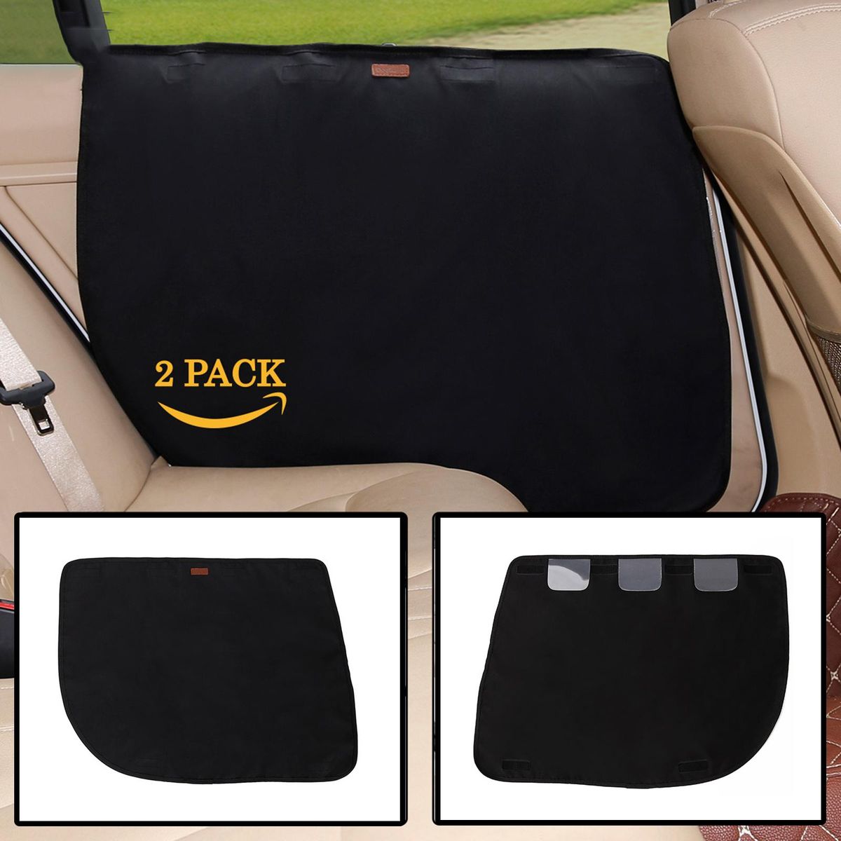 2 Pack Dog Car Door Protector Waterproof Pet Car Door Cover Anti Scratch Vehicle Door Protector Guard for Car Doors Dogs Claws Travel Back Window Nails Scratching Covers
