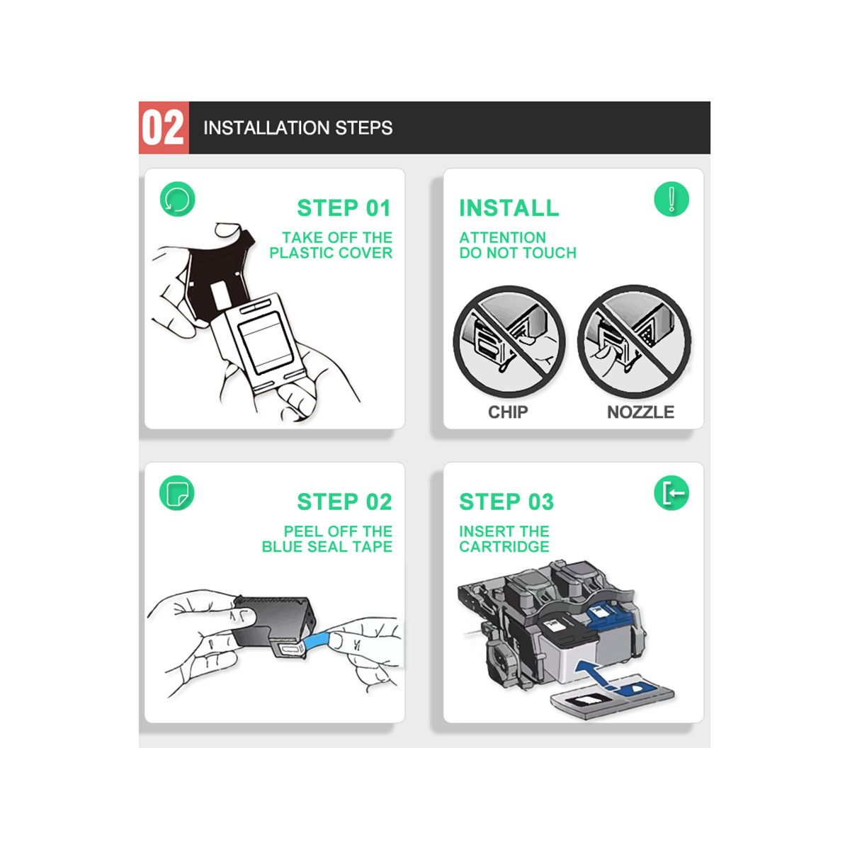 IInk Box Compatible for HP67 XL Ink Repment for DeskJet Printer