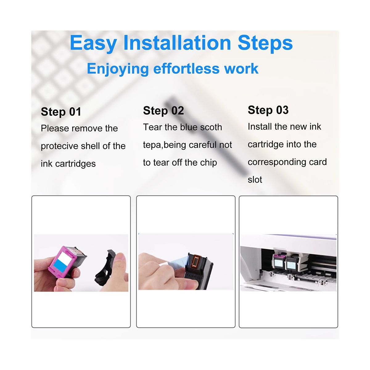 IInk Box Compatible for HP67 XL Ink Repment for DeskJet Printer