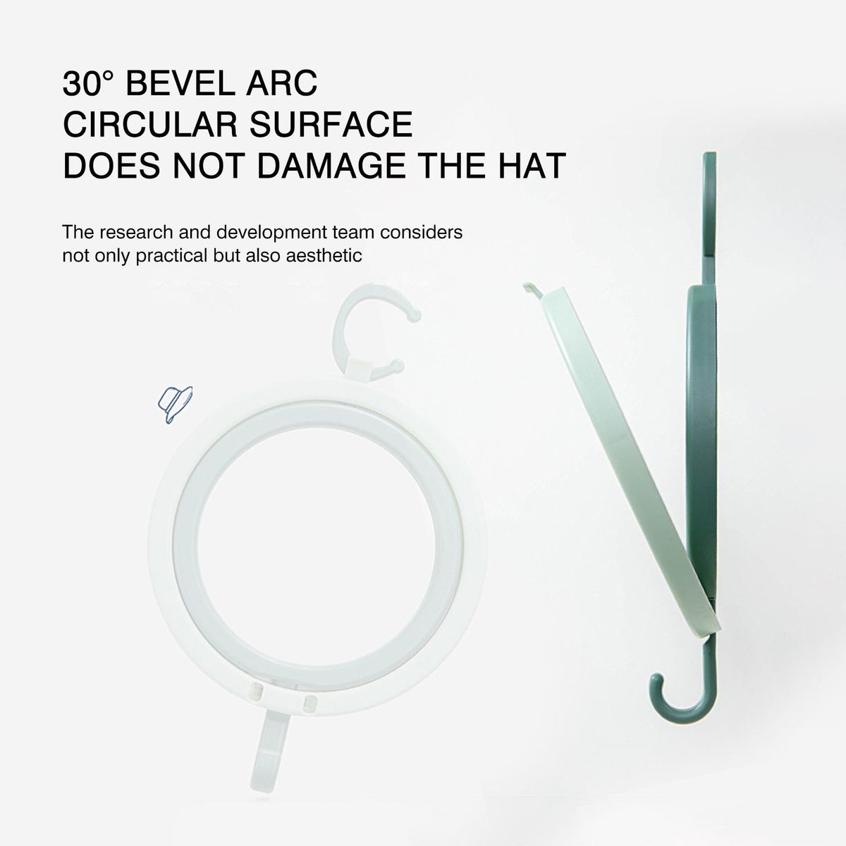 Vertical Storage Hat Organizer Compact Hat Coat Organizer for Hats Green