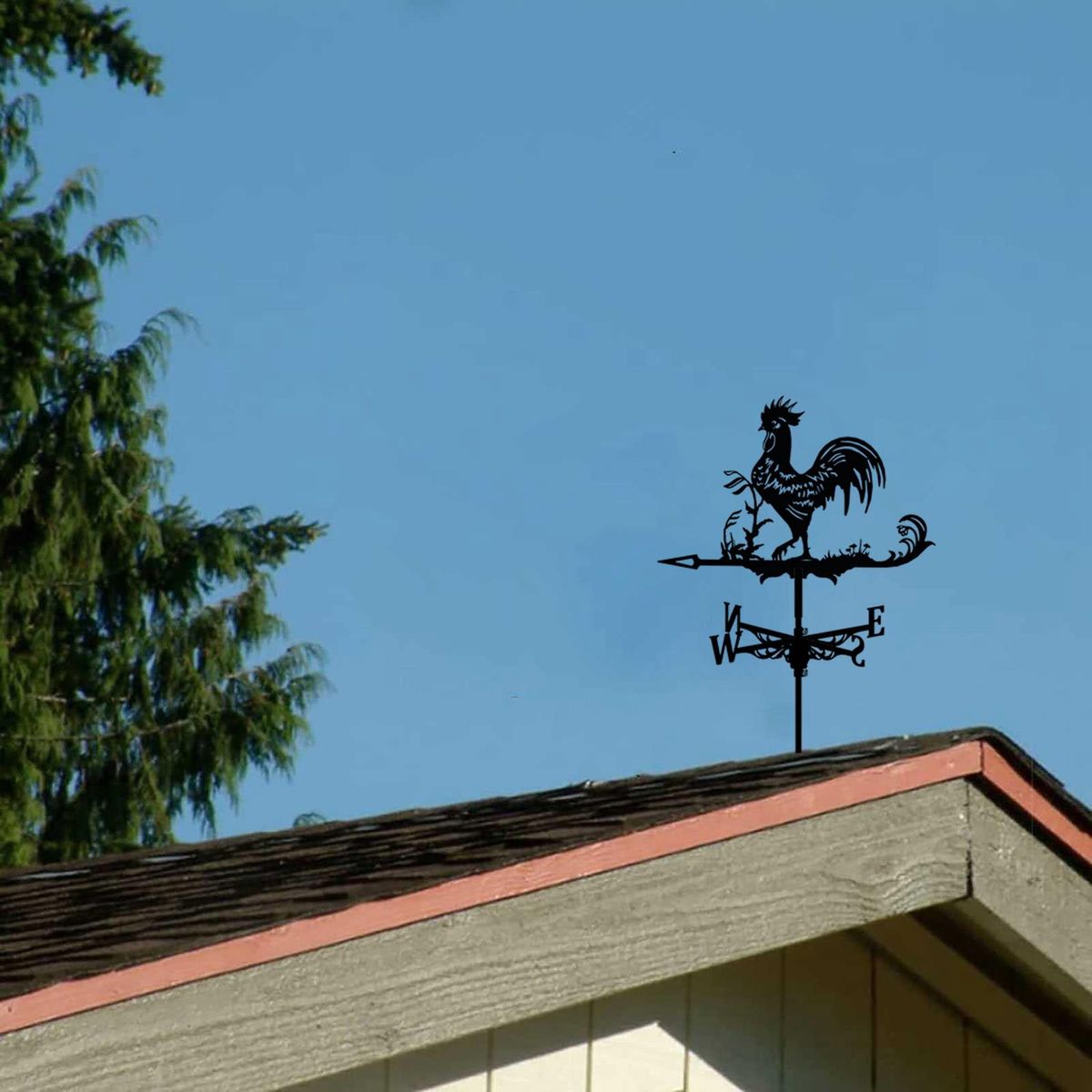 Retro Cockerel Weathervane Silhouette - for Outdoor Farm