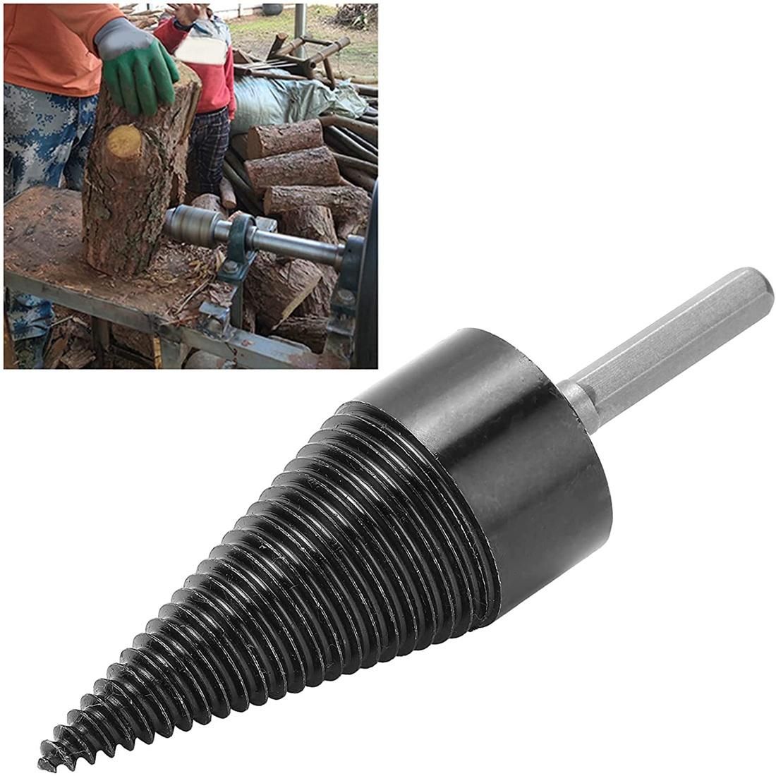 Wood Splitting Cone, HSS Hex Handle Wood Drill Chopping
