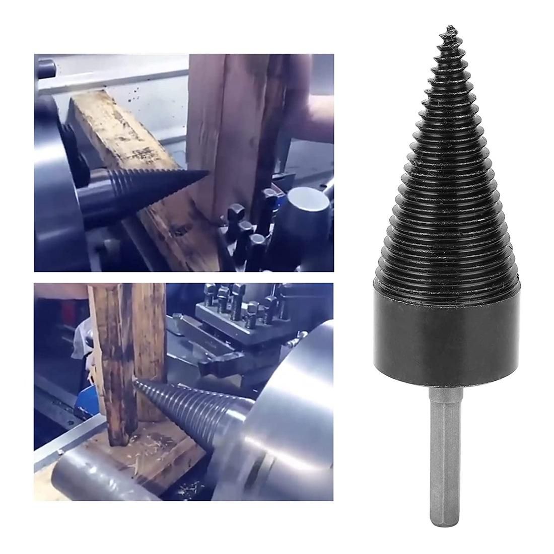 Wood Splitting Cone, HSS Hex Handle Wood Drill Chopping