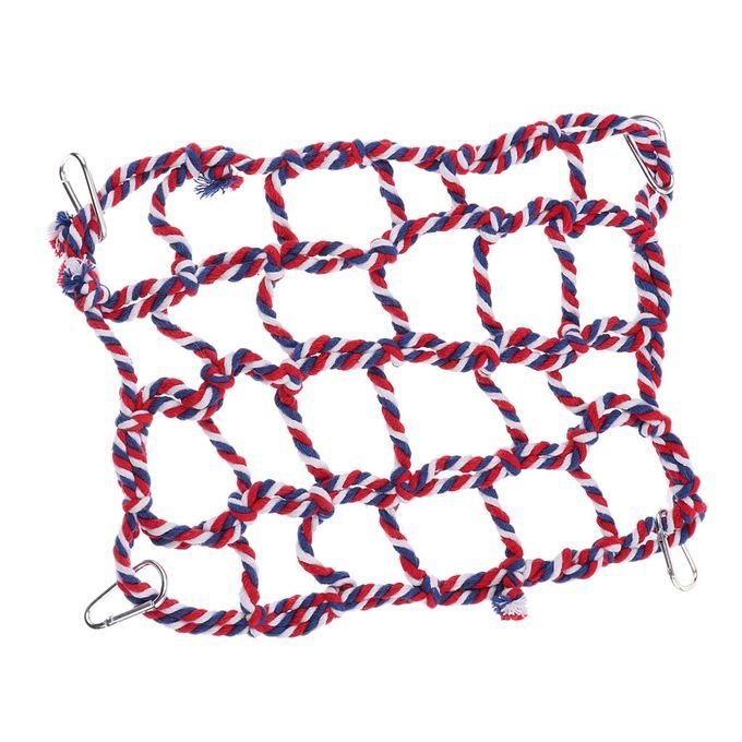 Small Animal Hamster Activity Chew Toy Rope Net Parrot Bird Hanging