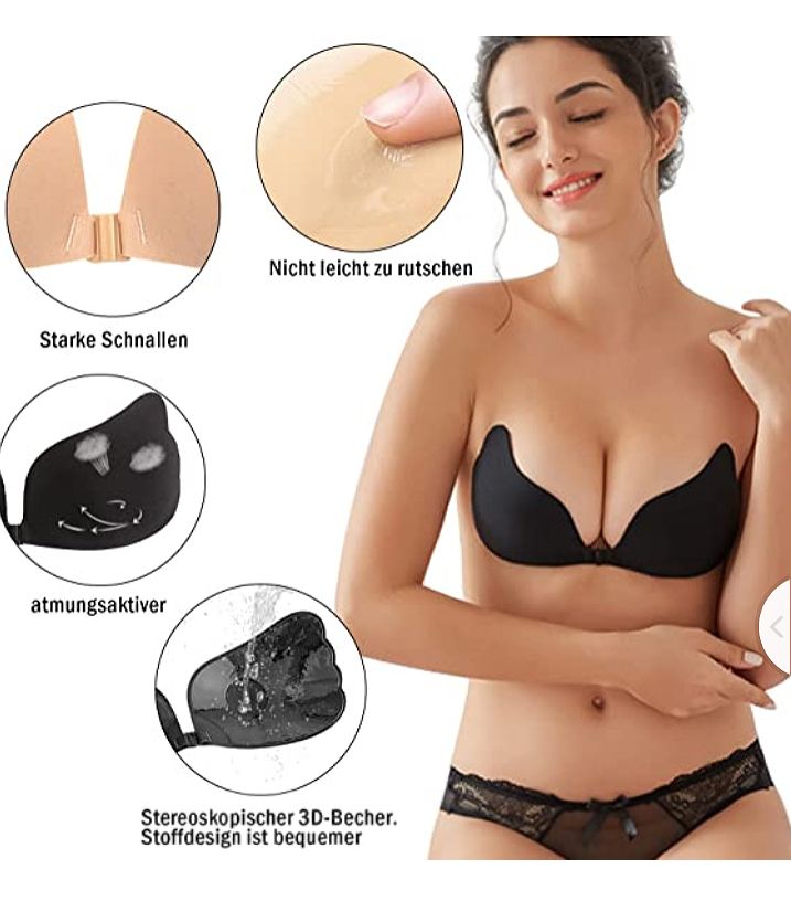 Woman Women Lady Ladies Silicone Backless Sticky Gel  Bra