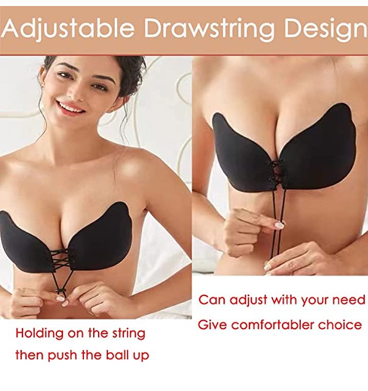 Woman Women Lady Ladies Silicone Backless Sticky Gel  Bra