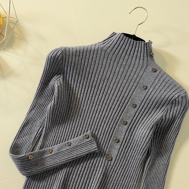 Women Turtle Neck Knit Slim Fit Sweater Casual Long Sleeve Jumper Tops