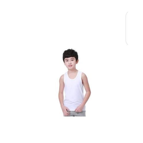 Children White Cotton Singlets  3pieces