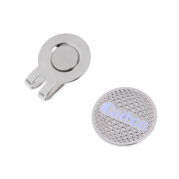 Alloy Golf Hat /   Clip With Magnetic Ball Marker Golf Silver