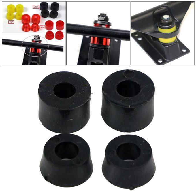 Skateboard Longboard Replacement Bushings Fish Plate Many Black 100A