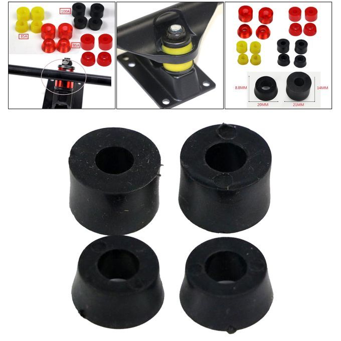 Skateboard Longboard Replacement Bushings Fish Plate Many Black 100A