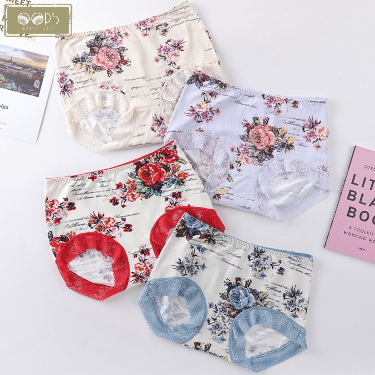 1Pc Y Ice Silk Triangle Underpants Lady Mid-waist