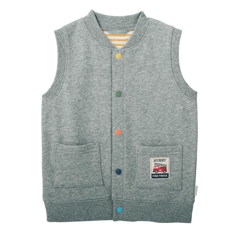 2022 New Children's Vest Pure Cotton Stand Collar Spring And Autumn Children's Terry Vest
