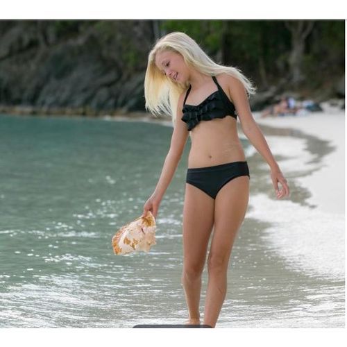 Black Sea Wave Bikini Top Women Large