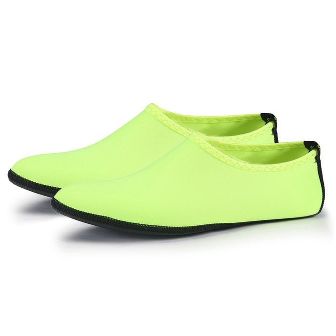Men Women Diving Socks Soft-sole Outdoor Swimming Shoes Breathable Beach Socks Fluorescent Green