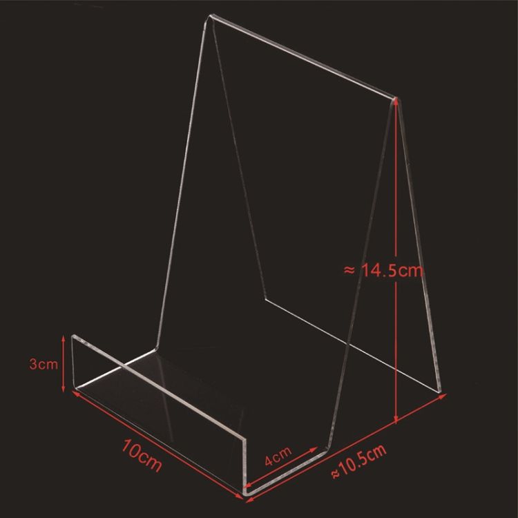 2 PCS Acrylic Display Stand Transparent Book Shelf  100 X 115 X 145mm