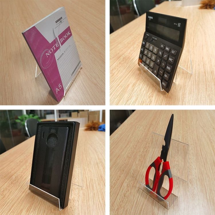 2 PCS Acrylic Display Stand Transparent Book Shelf  100 X 115 X 145mm