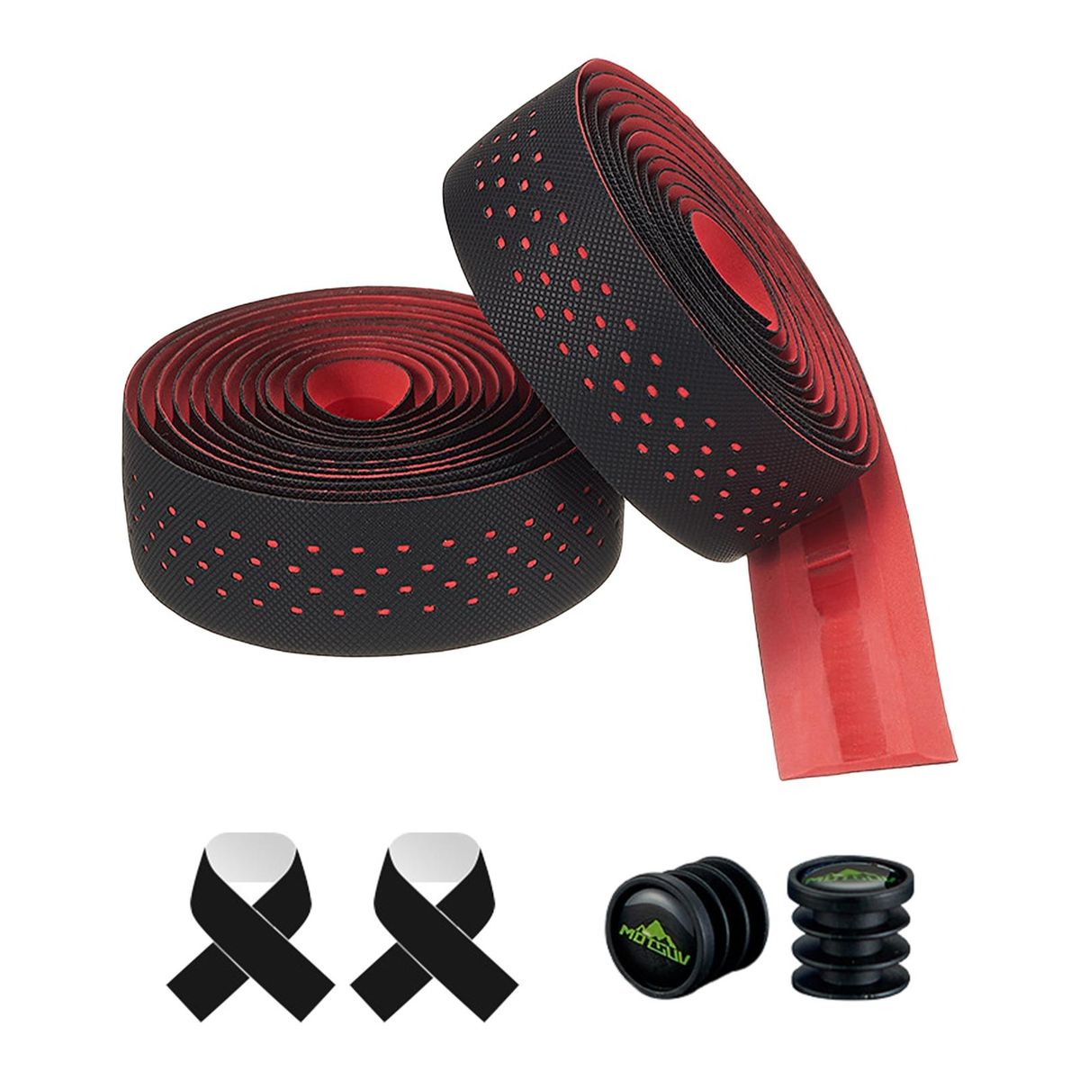 1 Set Bike Grip Tape Road Bicycle Handlebar Strap Red