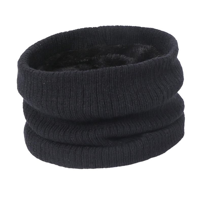 Warm Scarf Windproof Collar Muffler Soft Scarves Winter One Size Black
