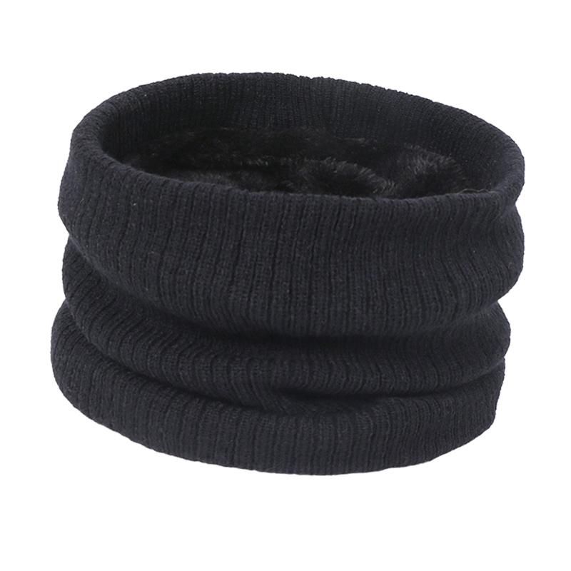 Warm Scarf Windproof Collar Muffler Soft Scarves Winter One Size Black