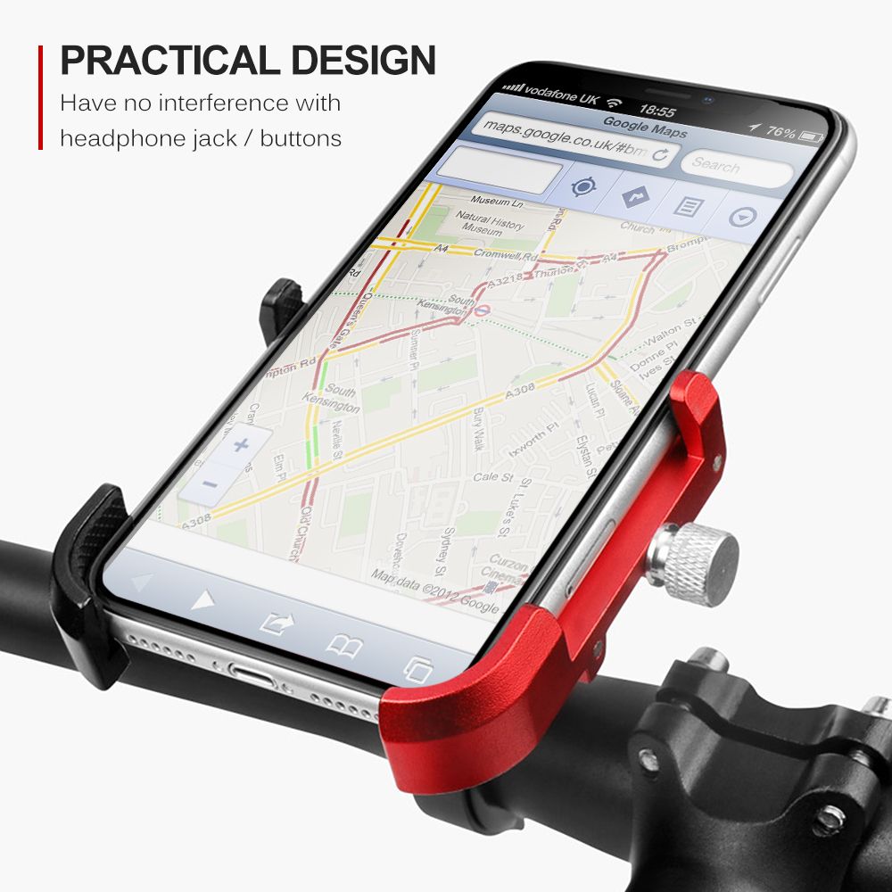 Aluminium Alloy Bicycle Mobile Phone Holder 360° Rotation