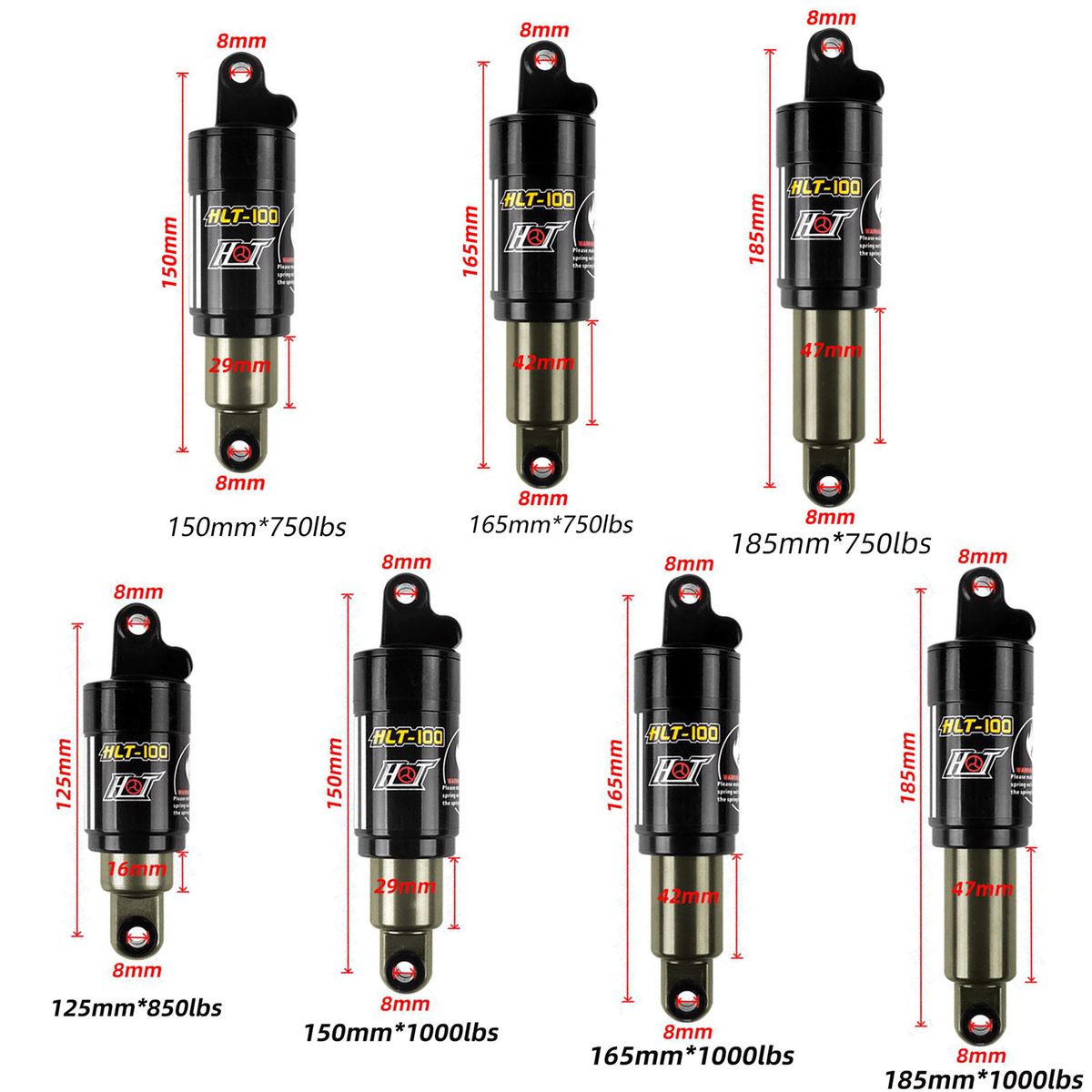 Bicycle Oil Spring Shock Bike Rear Shock Absorber