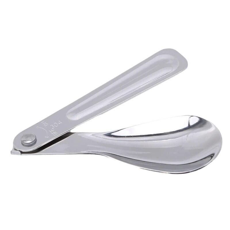 1Pc New Arrivals Portable Folding Stainless Steel Spoon Outdoor High Quality Camping Hiking Picnic Tableware