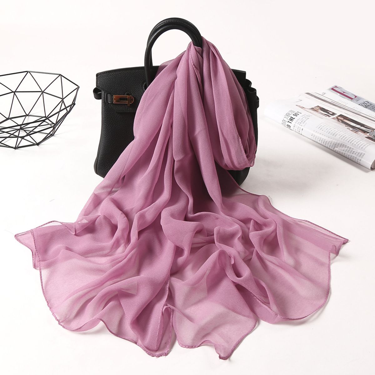 Women Shawls Sun Protection Women Scarf Pink