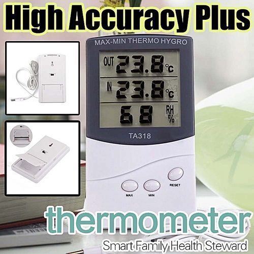 Pro High Accuracy LCD Digital Indoor Outdoor Hygrometer Humidity Thermometer Temperature Meter