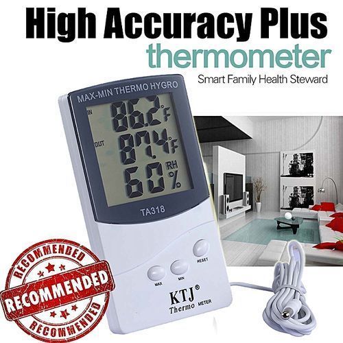 Pro High Accuracy LCD Digital Indoor Outdoor Hygrometer Humidity Thermometer Temperature Meter