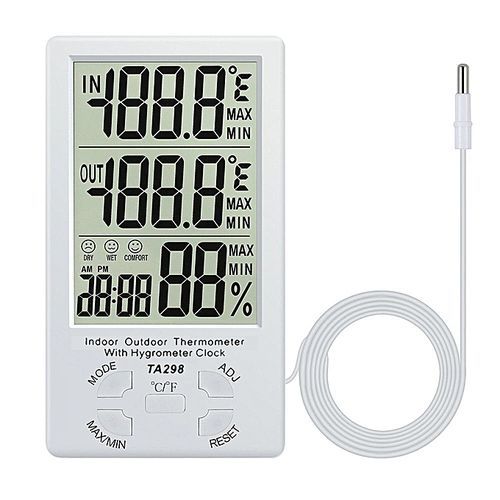 Extra Large LCD Digital Indoor Outdoor Hygrometer Humidity Thermometer Temperature Meter