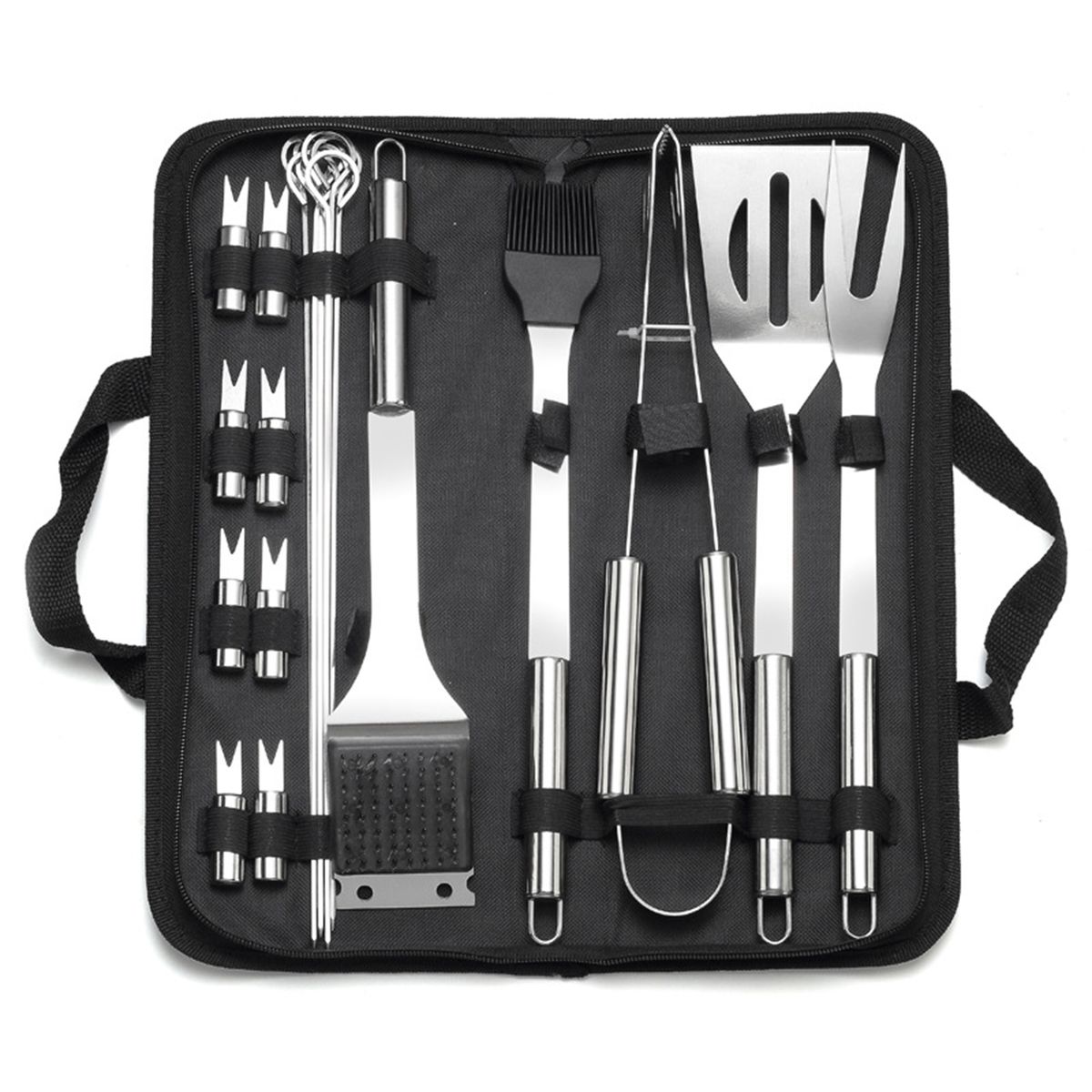 20PCs Grill Tool Set Thickened Stainless Steel BBQ Tools