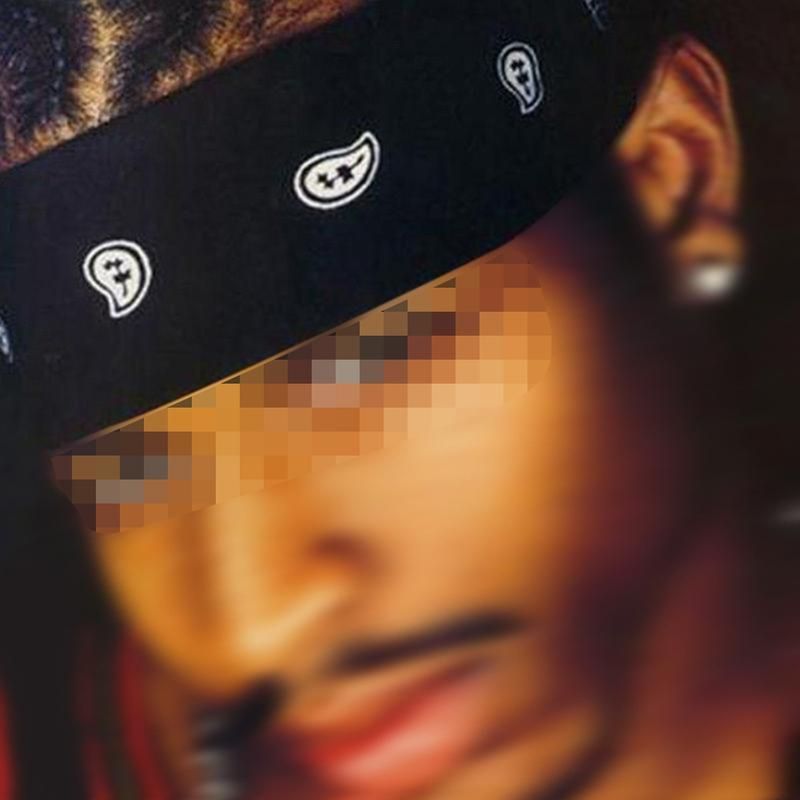 Stylish Paisley Square Bandana Head Wrap Unisex Hiphop-Red