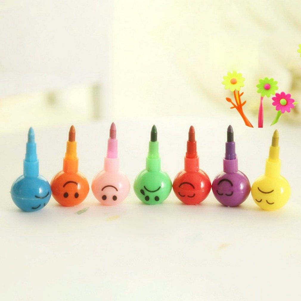 7 Color Children Kids Crayon Oil L Drawing School Office Wax Crayon Pen