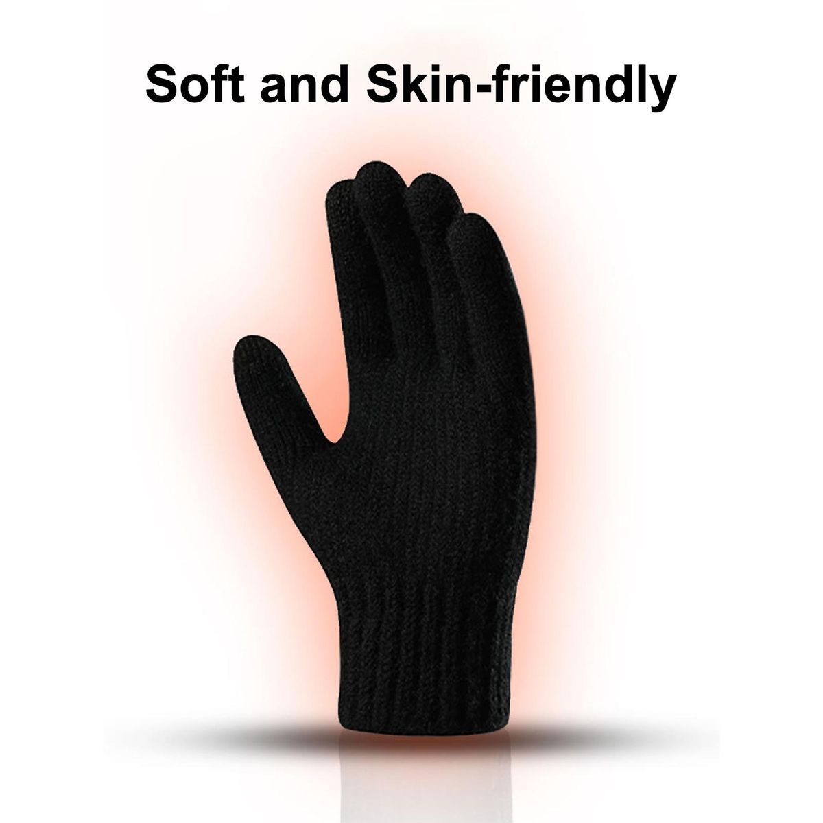 1 Pair Men Cold Winter Male Sports Motorbike Bicycle Dark Gray
