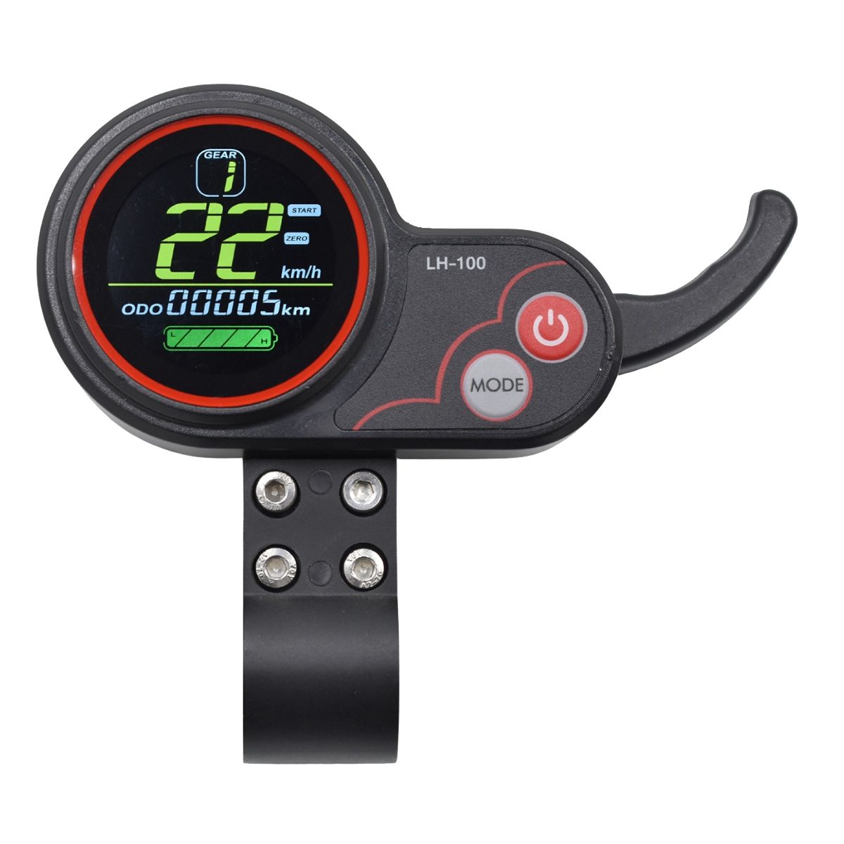 LH100 LCD Display Dashboard Throttle Meter 24V-60V for Electric Scooter Ebike LCD Display Speedometer(6PIN)