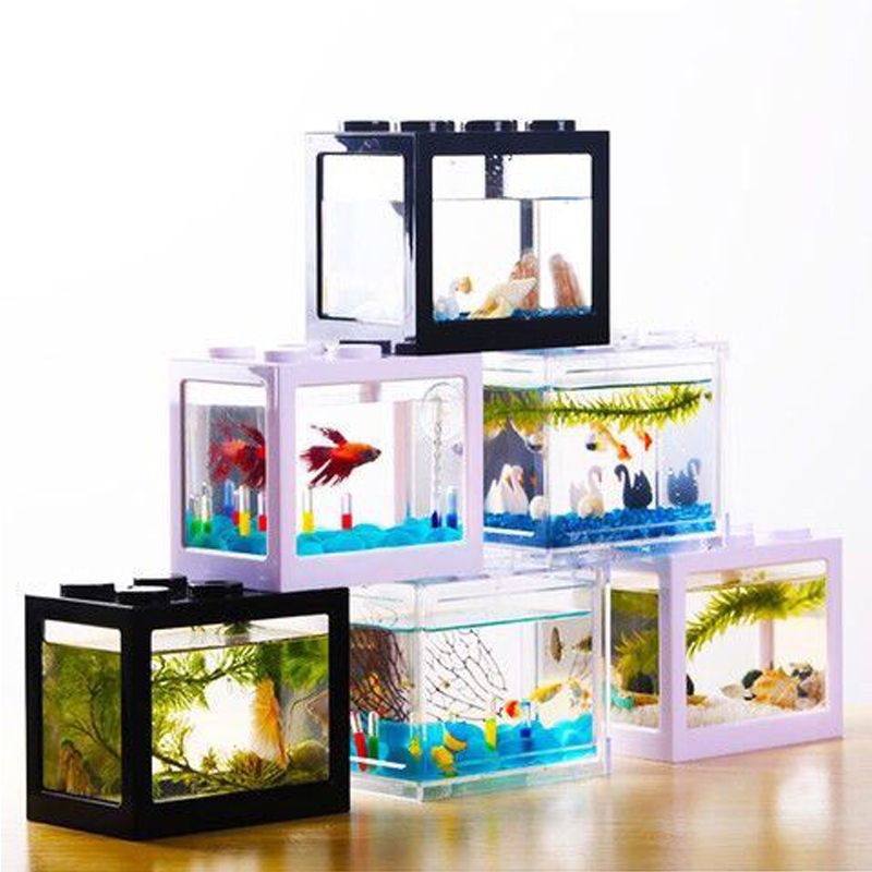Aquarium Fish Tank Mini Building Blocks Spider Box Decor