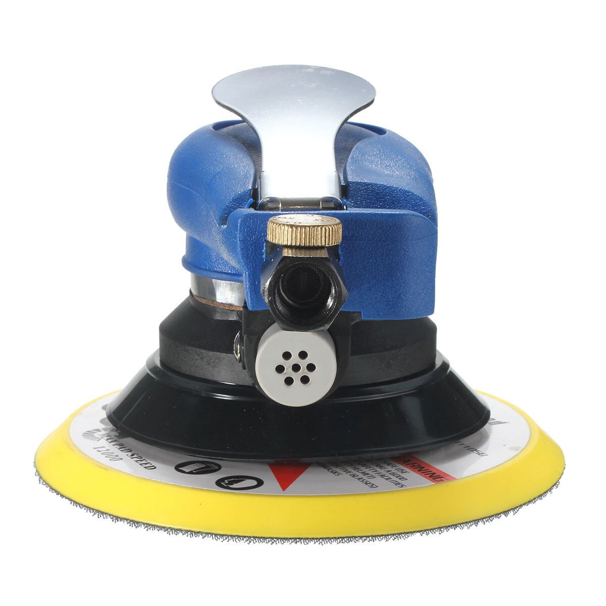6 Inch Air Palm Orbital Sander Random For Palm Sander Dualable Action Auto Body Orbit DA Sanding Hand Sanding Pneumatic Round With 8PCS Sandpaper