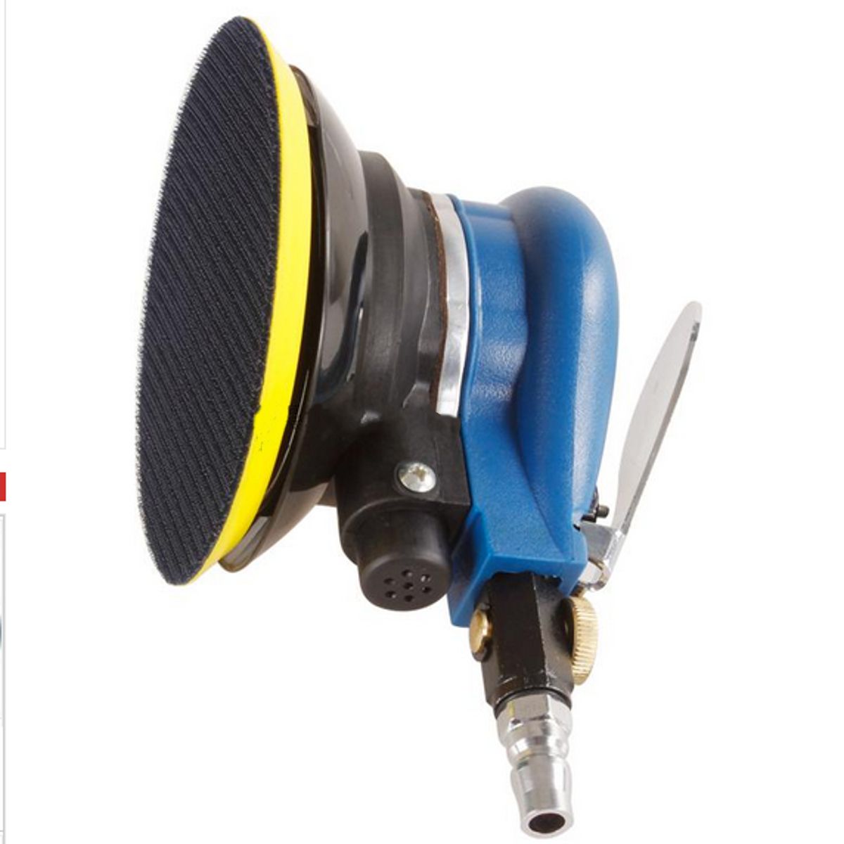6 Inch Air Palm Orbital Sander Random For Palm Sander Dualable Action Auto Body Orbit DA Sanding Hand Sanding Pneumatic Round With 8PCS Sandpaper