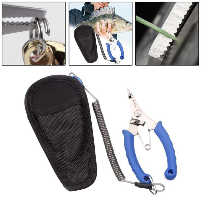 Multi Functional Stainless Steel Alloy  Pliers, Blue Straight