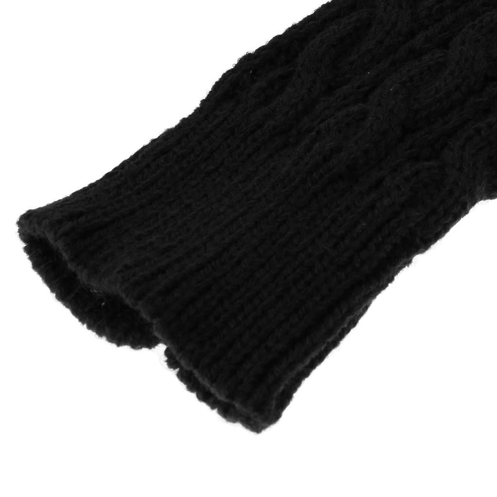 2x Women Winter Warm Knit Long Arm Warmers Fingerless