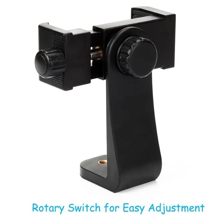 Universal Cell Phone Stand Vertical Bracket Smartphone Clip Holder 360 Adapter Tripod Mount For IPhone Selfie Stick Camera Stand Black